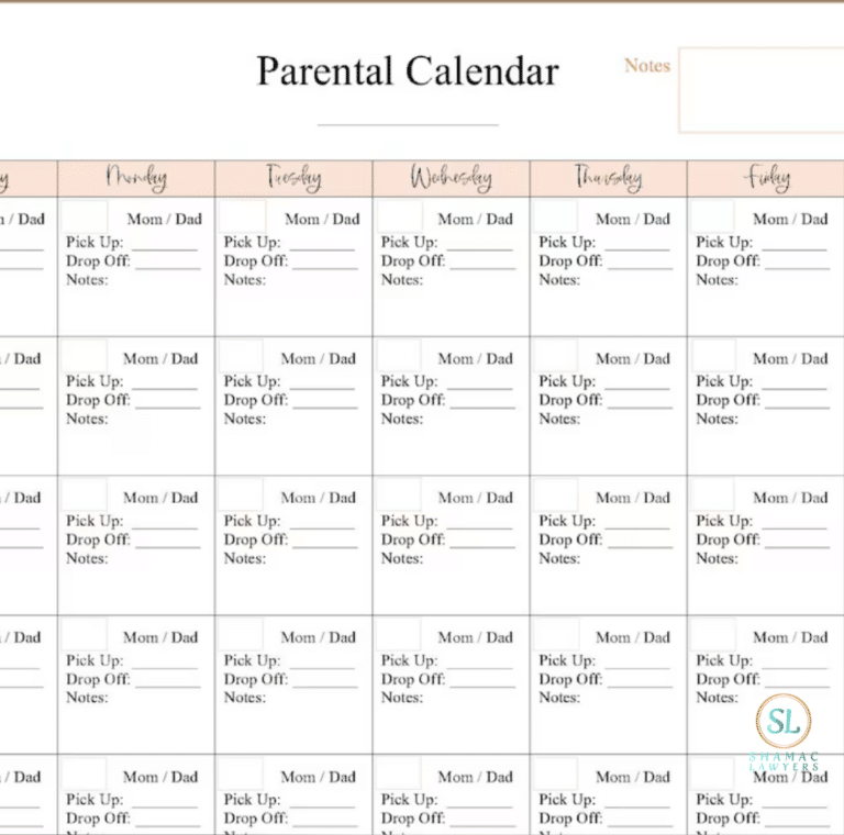 Co-Parenting with a Parenting Calendar - Shamac Lawyers